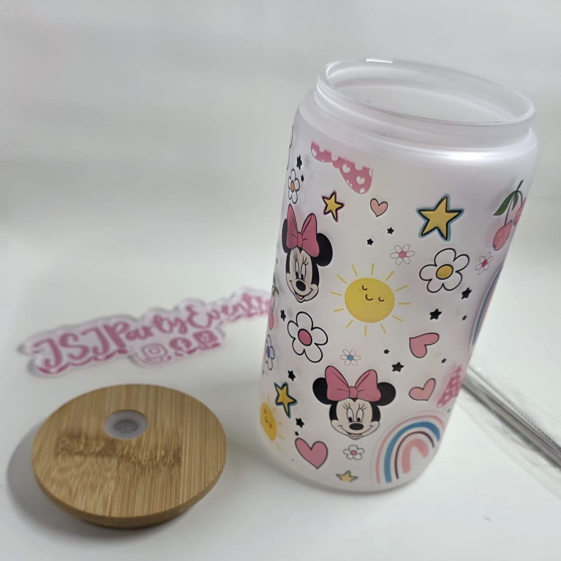 Princess 16oz Frosted Glass Can