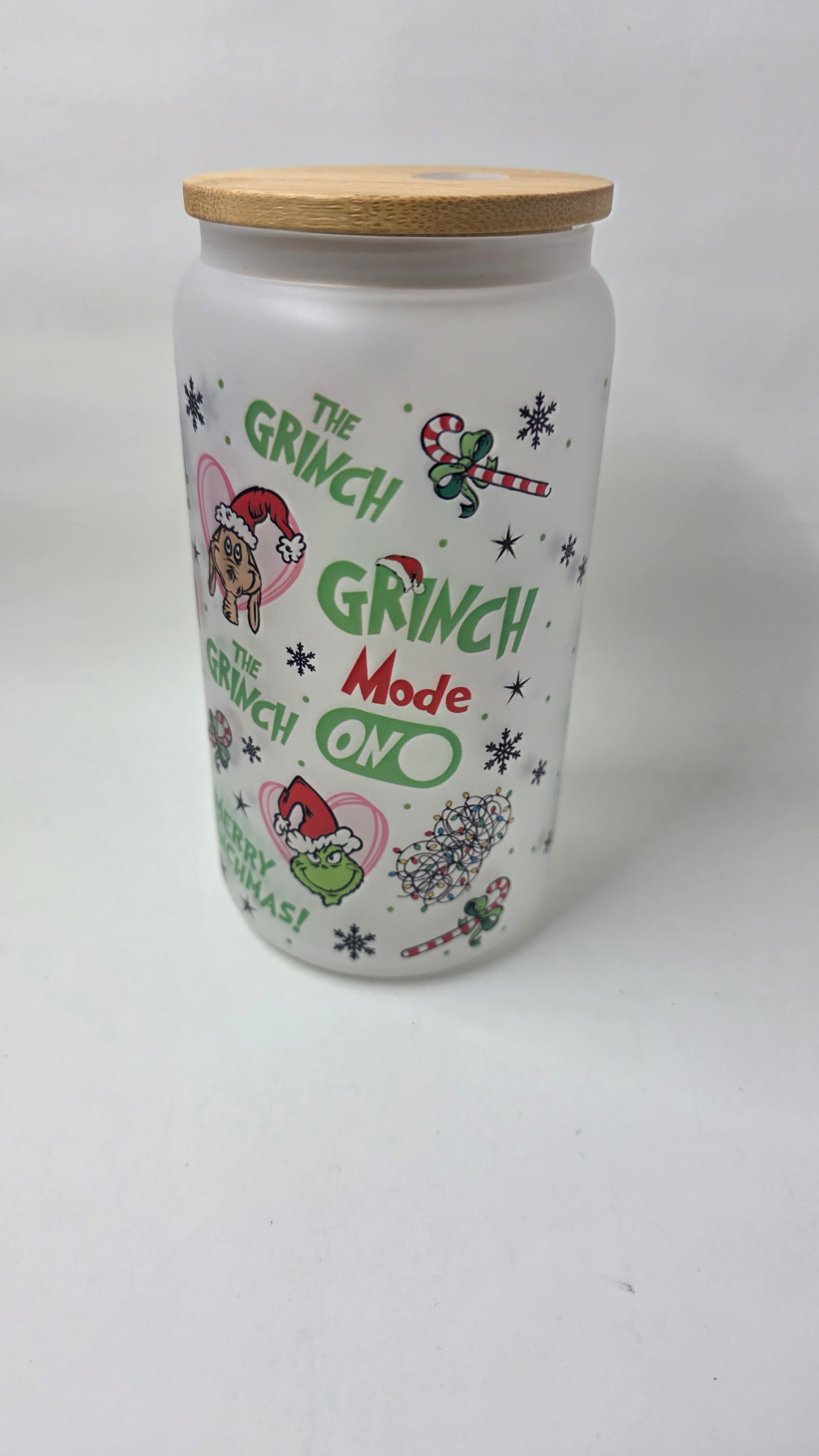 Mean Green 16oz Frosted Glass Can