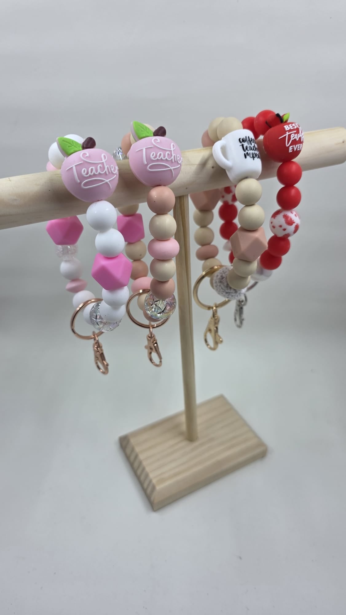 Teacher Beaded Keychain / Wristlet