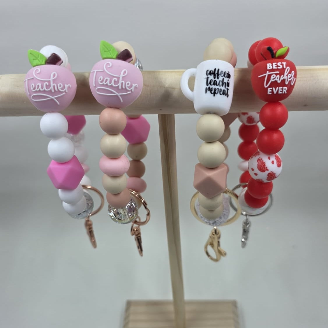 Teacher Beaded Keychain / Wristlet