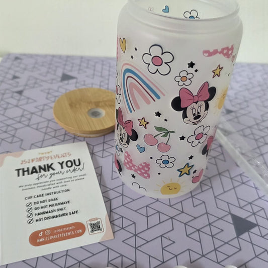 Princess 16oz Frosted Glass Can