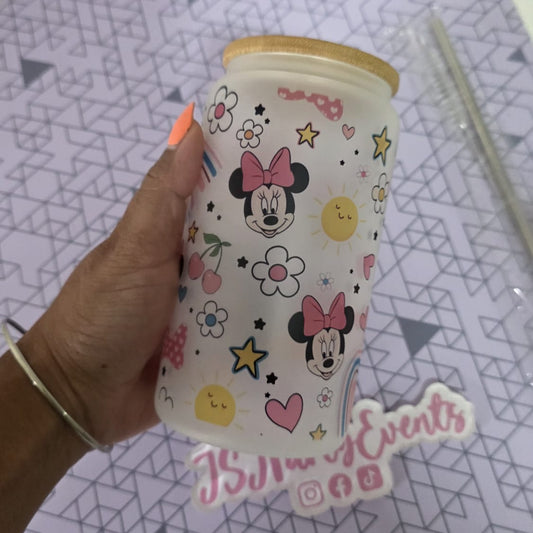 Princess 16oz Frosted Glass Can