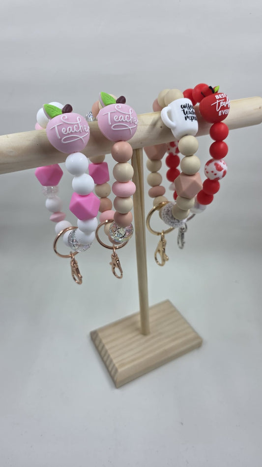 Teacher Beaded Keychain / Wristlet